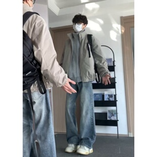 新国标90白鸭绒带质检报告设计口袋夹克型羽绒服173的皮蛋穿搭