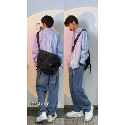 大雄小个子穿搭日记秋港风纯棉条纹长袖衬衫男生穿搭干净宽松衬衣