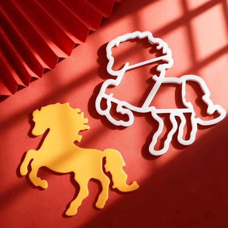 马到成功生肖马翻糖切模新年蛋糕装饰摆件烘焙DIY饼干模具压印模