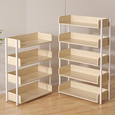 Multi-layer storage rack, simple bookshelf, iron art living room storage rack, display shelf, home