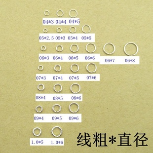925银开口圈项链连接圈接口圈纯银小圈圈环diy银环闭口圈饰品