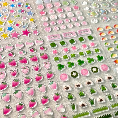 立体贴纸可爱卡通泡棉动物泡泡贴纸手账3D立体手机壳ccd装饰贴画