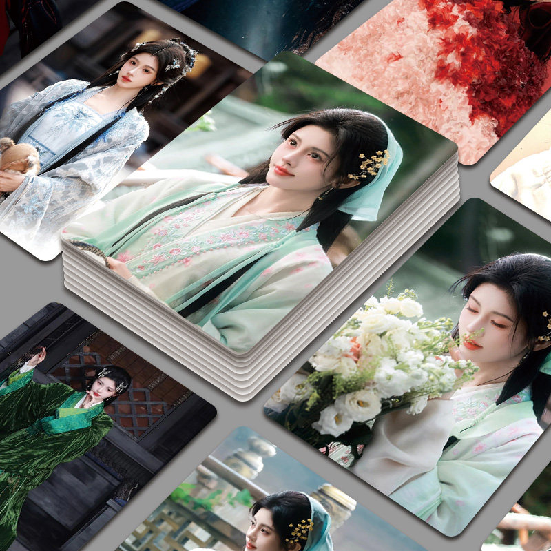 鞠婧祎周边小卡55张高颜月鳞绮纪三寸卡片非官方正版LOMO卡明信片图片