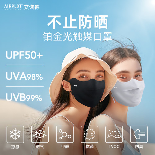 艾谱德无痕防晒口罩护眼角薄冰丝