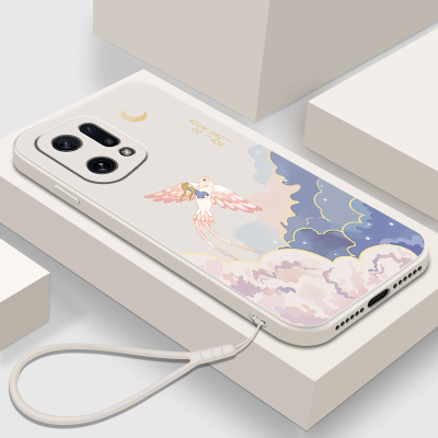 中国风适用OPPOFindX5手机壳FindX5Pro液态硅胶女款fandx5por小众全包opopfindx5套fx5网红软壳OPPOx5防摔F5