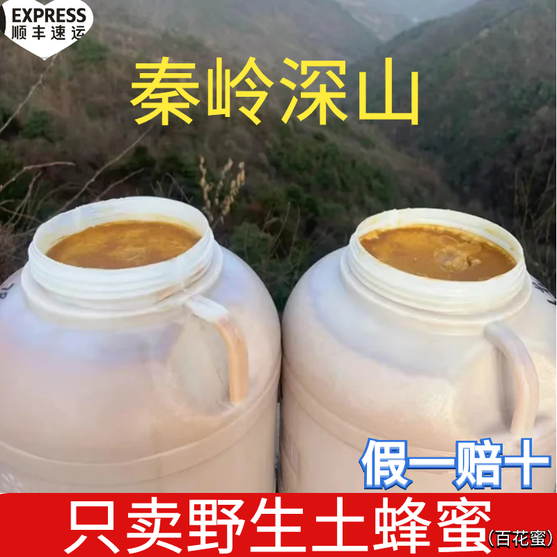 秦岭深山土蜂蜜纯正天然野生成熟正宗百花蜜结晶蜜农家产药蜜礼盒