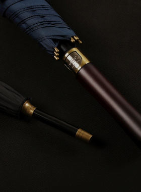 132cm超大实木柄直杆长伞男复古绅士防风抗暴雨自动双人三人雨伞