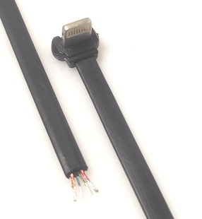 适用四芯线弯头苹果手机充电数据背夹支架FPC数据L160mm