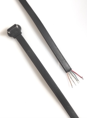 TYPE C 5pin 五芯线90度公头注胶漆包线剥胶80/10mm长度L160mm