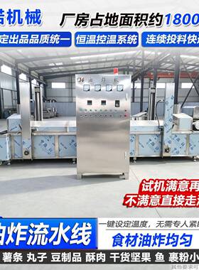 全自动小麻花糕点油炸流水线 不锈钢薯片山片油炸设备 厂家供应