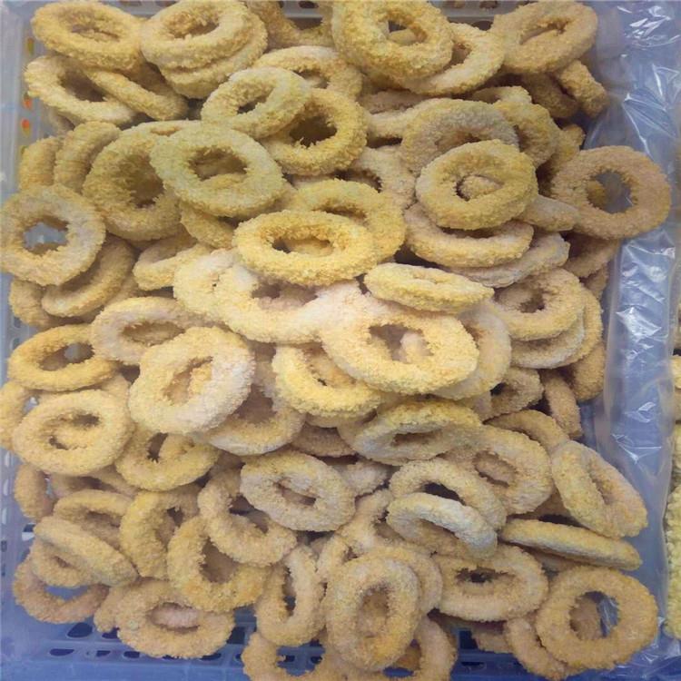 生产洋葱圈裹粉油炸生产线 食品自动上粉机 操作简单省人工