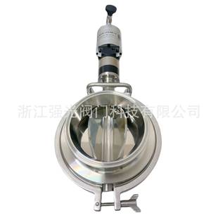 316L卫生级食品级不锈钢气动旋转六瓣多瓣星型粉体蝶阀