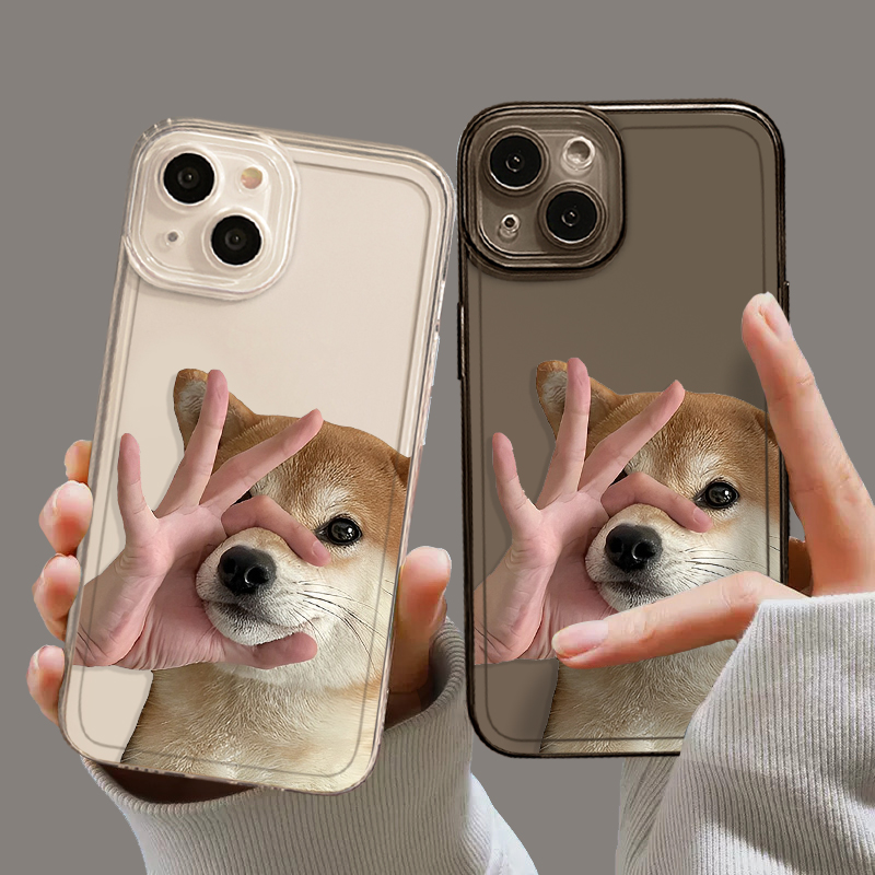 OK闭嘴狗狗手机壳搞怪趣味柴犬