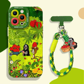 鼹鼠 12s带挂绳11ultra超好看k50女17套k40 note13可爱k60新款 故事适用小米15手机壳14pro红米k80 90绿色k70