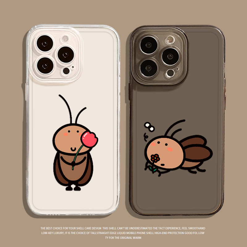 纯情蟑螂火辣辣适用苹果16手机壳iphone15promax小强14plus情侣13mini搞怪12新款11趣味x恶搞8搞笑17/xs/7/xr
