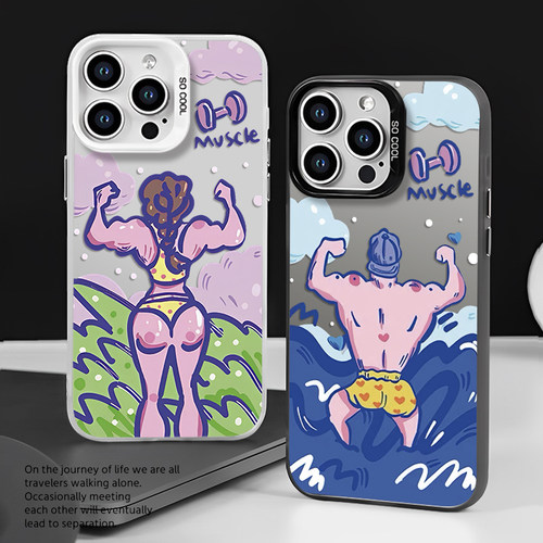 健身男女情侣手机壳适用苹果系列