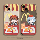 x动漫8周边17套xs 麦门m记EVA适用苹果16手机壳iphone15promax透明14plus明日香13mini绫波丽12新款 11二次元