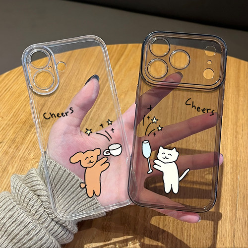 小猫小狗情侣手机壳适用苹果系列