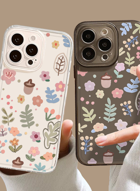 ins简约花花草草适用小米17promax手机壳15pro红米k90春天80小清新note14巨好看70/13/60新款12/50/11/40/10s