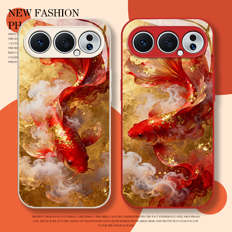 鎏金锦鲤手机壳适用于荣耀系列