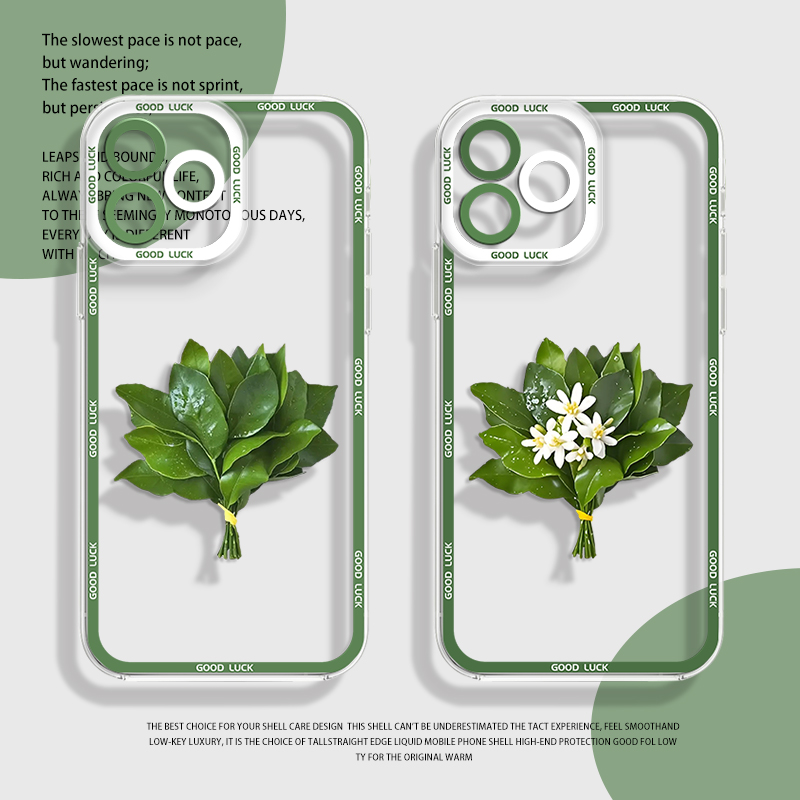 去晦气柚子叶手机壳适用苹果系列
