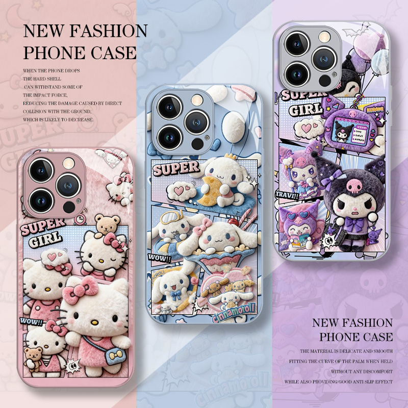 毛绒三丽鸥手机壳适用于苹果系列