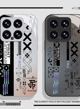 csgo印花集手机壳适用小米15玻璃14pro红米k80/90渐变k70男生note13泰坦k60新款12s贴纸11ultra/k50周边17/40