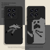 适用小米14手机壳15不会17promax撞壳13ultra红米k70k80高级感90像素格note12搞怪11小众k60情侣10男50新款