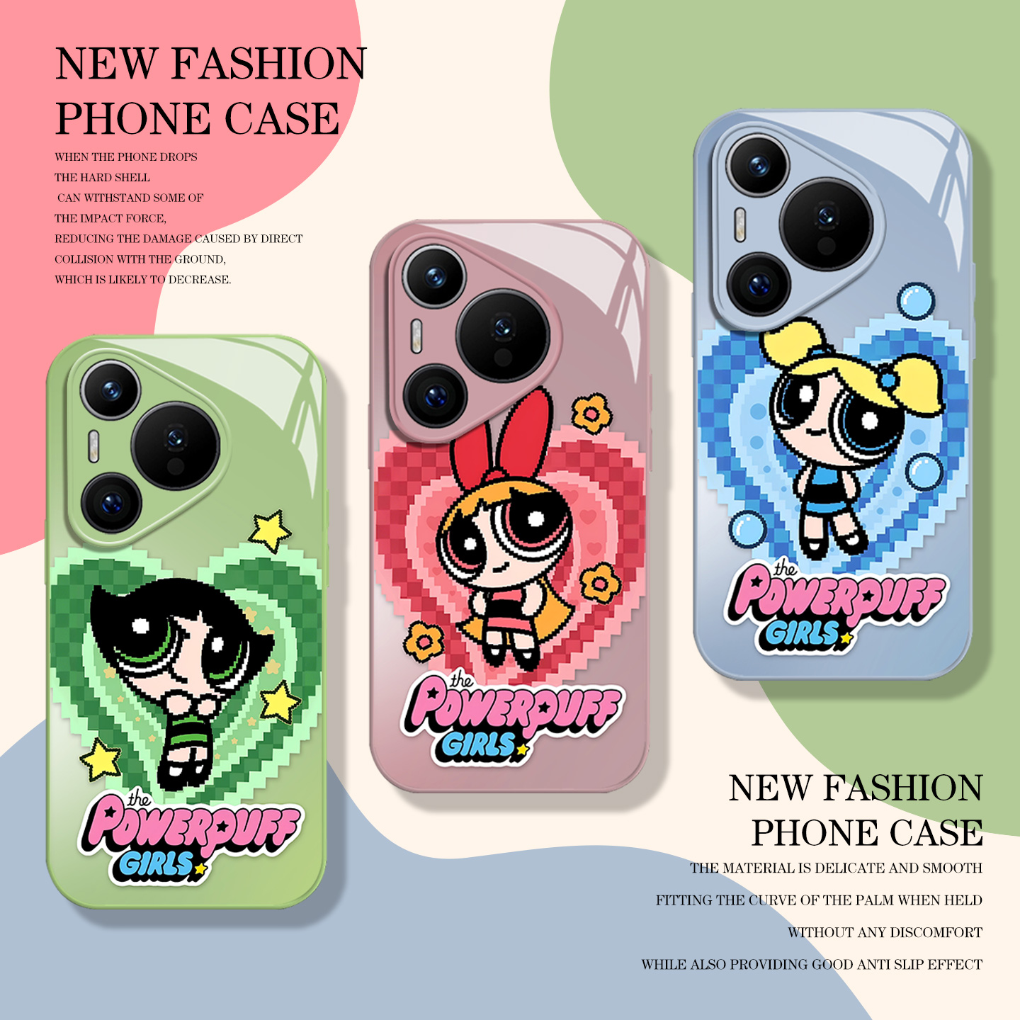 像素飞天小女警手机壳适用于华为