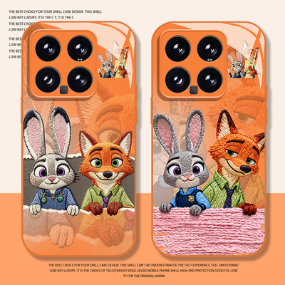 毛绒尼克朱迪手机壳适用小米红米