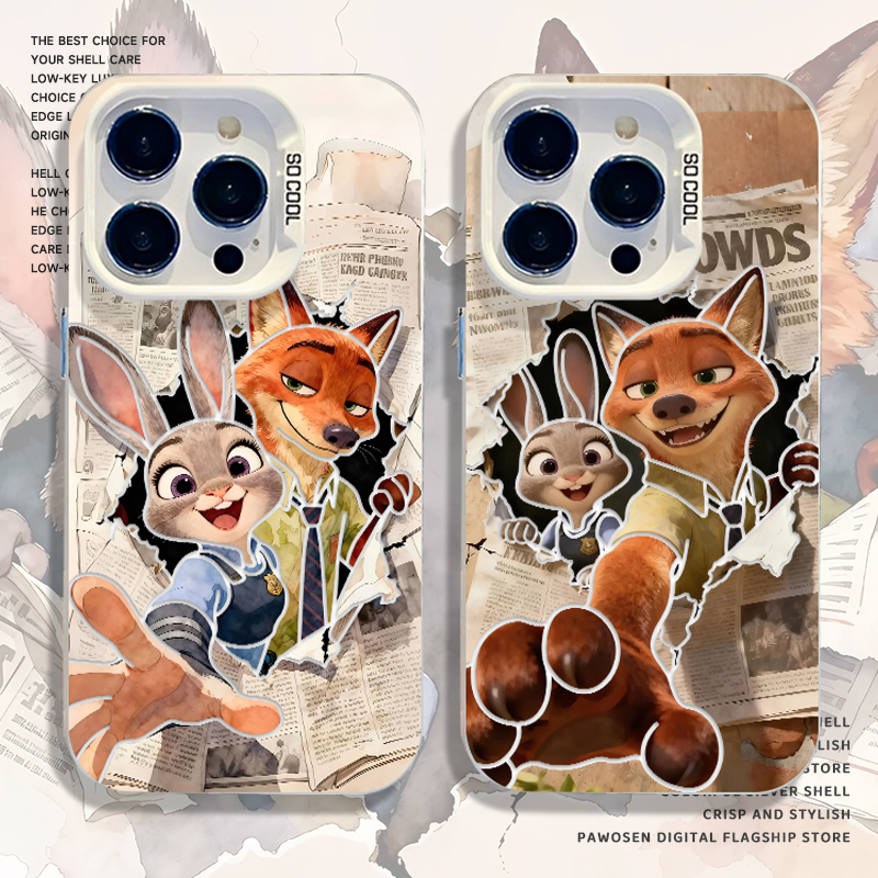 报纸尼克朱迪手机壳适用小米红米