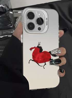 抽象小龙马手机壳适用小米17promax马年15pro红米k90本命年80新年note14搞怪70红色13/60新款12/50/11/40/10s