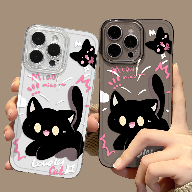 惊吓黑猫手机壳适用小米红米系列