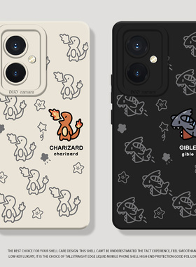 宝可梦手机壳适用iqoo12小火龙15/13新款iqooneo9鲨鱼11s皮卡丘8se情侣10pro硅胶7动漫6/vivo爱酷5男生z1/u3x