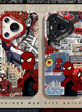 蜘蛛侠城市日报手机壳适用华为mate60pro周边pura70/80男生nova13新款p50纵横宇宙12小众40硅胶30套15/14/9/7