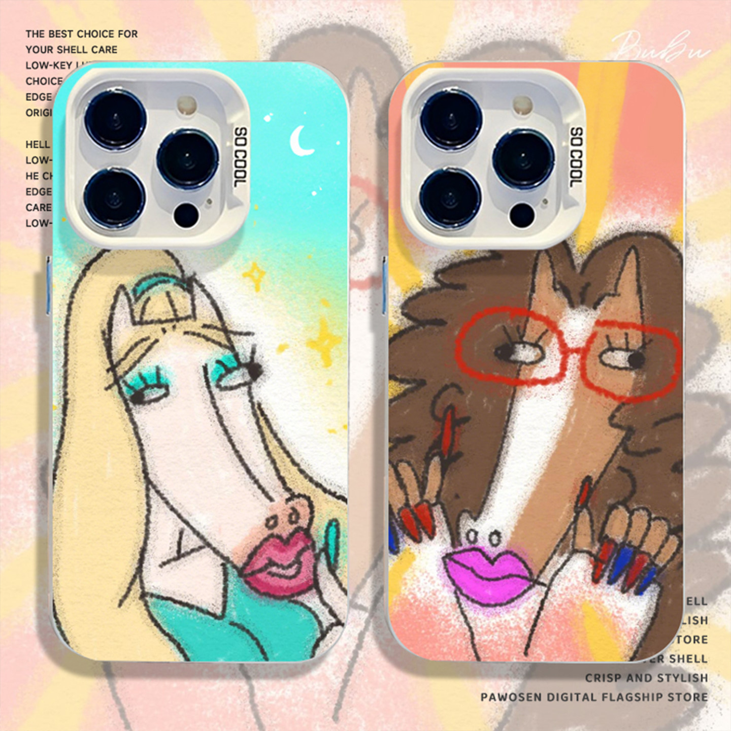 马年头像手机壳适用苹果17promax新年iphone16pro本命年15plus搞怪14趣味13mini闺蜜12新款11抽象x/8/xr/xs/7