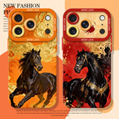 11套x 国风墨染马手机壳适用苹果17promax马年iphone16pro本命年15plus新年14红色13mini过年12新款