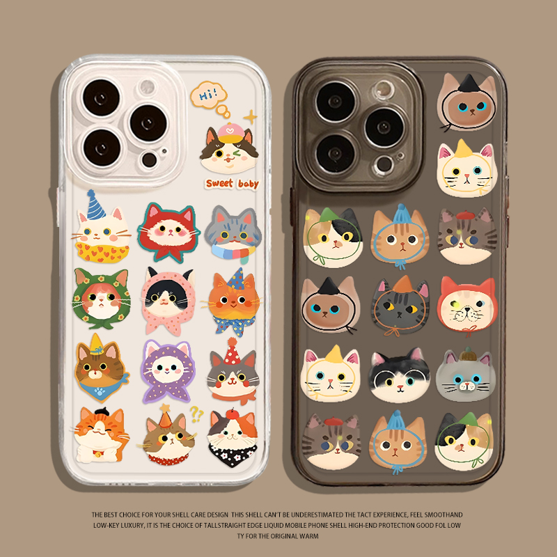 满屏猫咪手机壳适用苹果系列