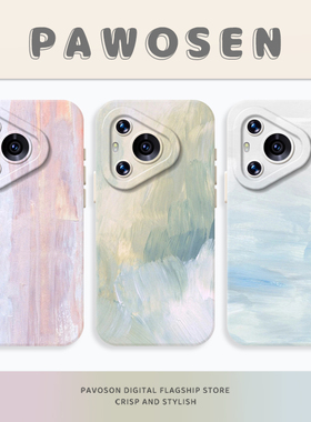 油画肌理手机壳适用华为pura80pro艺术mate70情侣nova14新款p60小众13高级感50适合夏天40/12/30/11/15/9/8/7