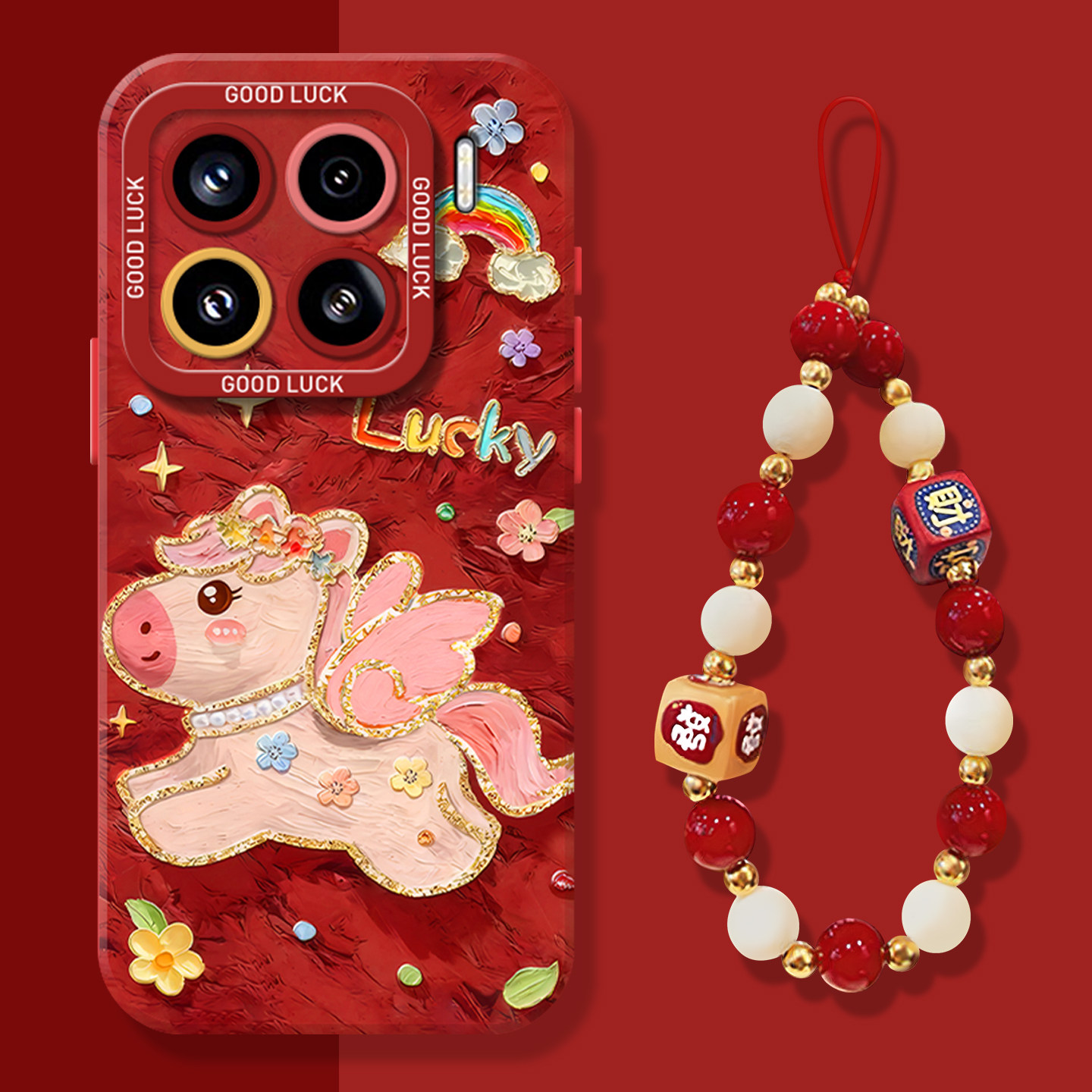 油画小飞马手机壳适用小米/红米