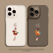 平安发财小马手机壳适用苹果17promax马年iphone16pro情侣15plus敦煌风14新年13mini好运12新款 xs7
