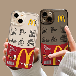 10汉堡k50薯条k90s 创意M记麦门适用小米14手机壳17 11小众k60新款 13ultra红米k70潮牌note12pro k80透明9