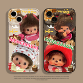 蒙奇奇手机壳适用苹果16可爱iphone15promax网红14plus玩偶13mini透明12新款 11复古x小众8高级感17女xs套7