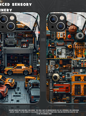 机械乐高装置适用苹果15手机壳16/iphone14promax赛车13炫酷12mini积木11新款x高级感8plus创意17小众xs玻璃7