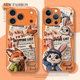 毛绒报纸尼克朱迪适用苹果17promax手机壳iphone16pro橙色15plus情侣14疯狂13mini动物城12新款 xs7