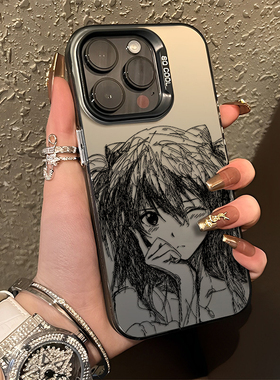 线稿EVA手机壳适用小米17promax彩银15pro红米k90明日香80绫波丽note14渚薰70动漫13男60新款12/50/11/40/10s