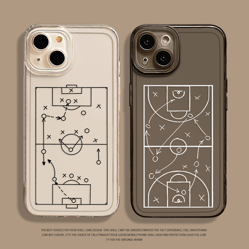 线条球场手机壳适用于华为系列
