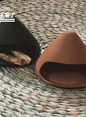 白鼠尾草圣木陶香炉托盘烧盘托盘