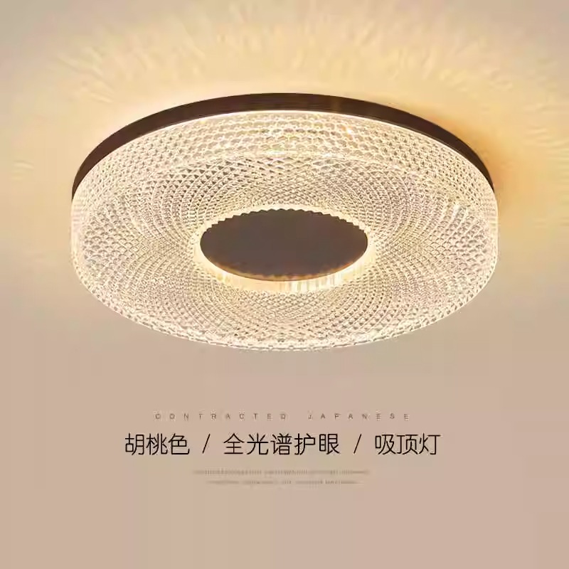 中古风胡桃木色卧室灯