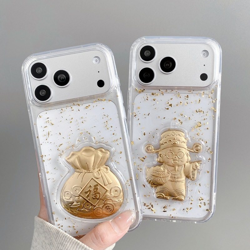 招财摆件适用苹果17promax新年包你有钱16手机壳iphone15招财14滴胶13套12财神爷透明保护套防摔金色招财进宝,3C数码配件,手机保护套/壳,淘宝优惠券,粉丝福利购,淘宝优惠卷